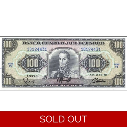 Ecuador - 100 - Sucres - 1990 - P123Aa-VY